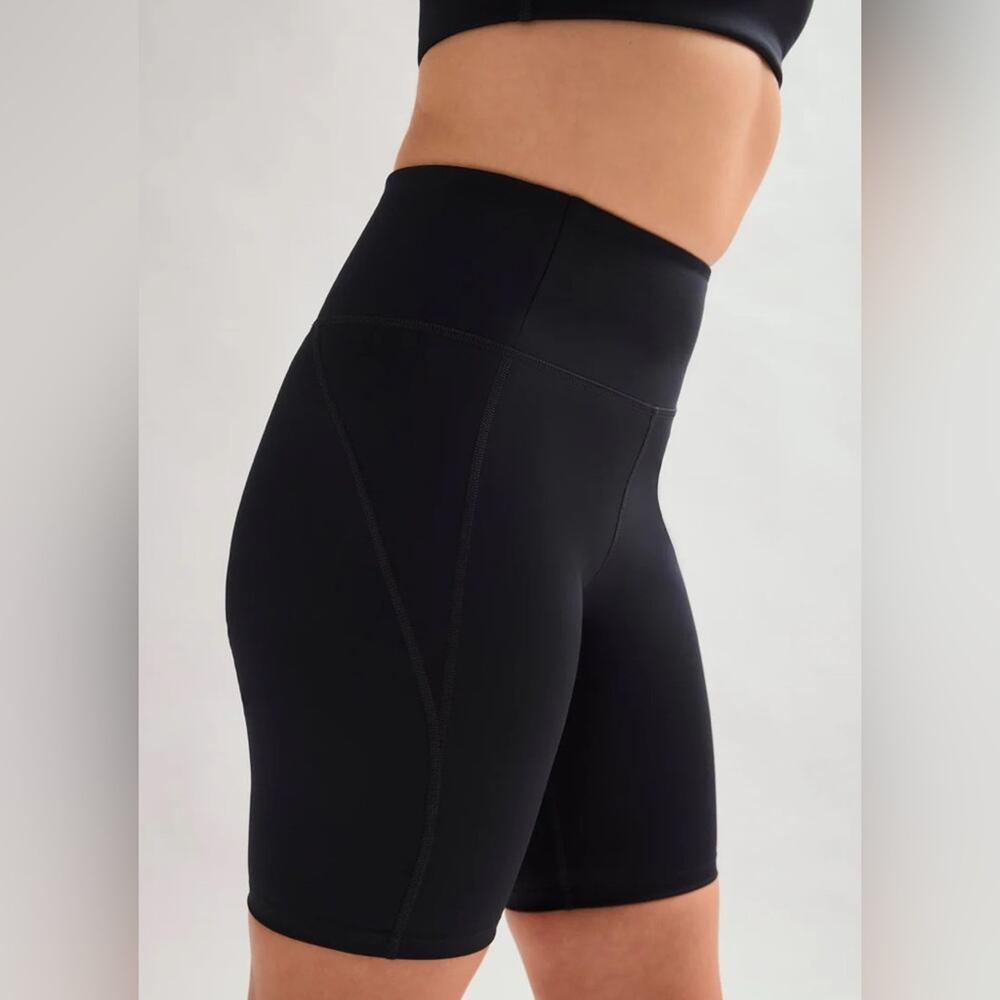 Girlfriend Collective Women’s High Waisted Bike Short - Black Sz XXS